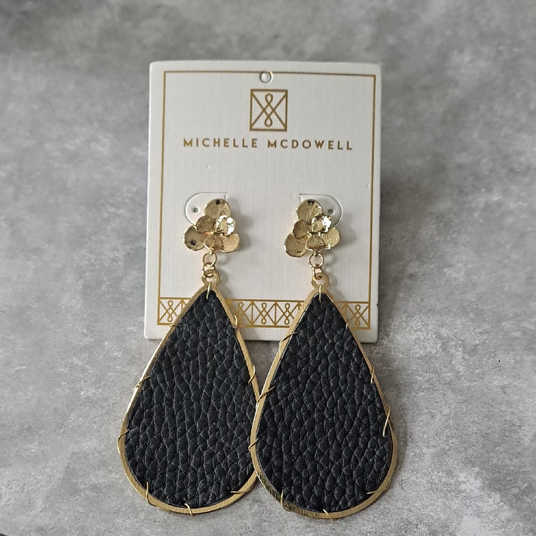 Michelle Mcdowell Gold Wired Teardrop Earrings